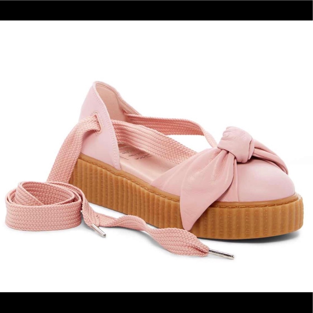 FENTY PUMA BY RIHANNA PINK BOW CREEPER SANDALS